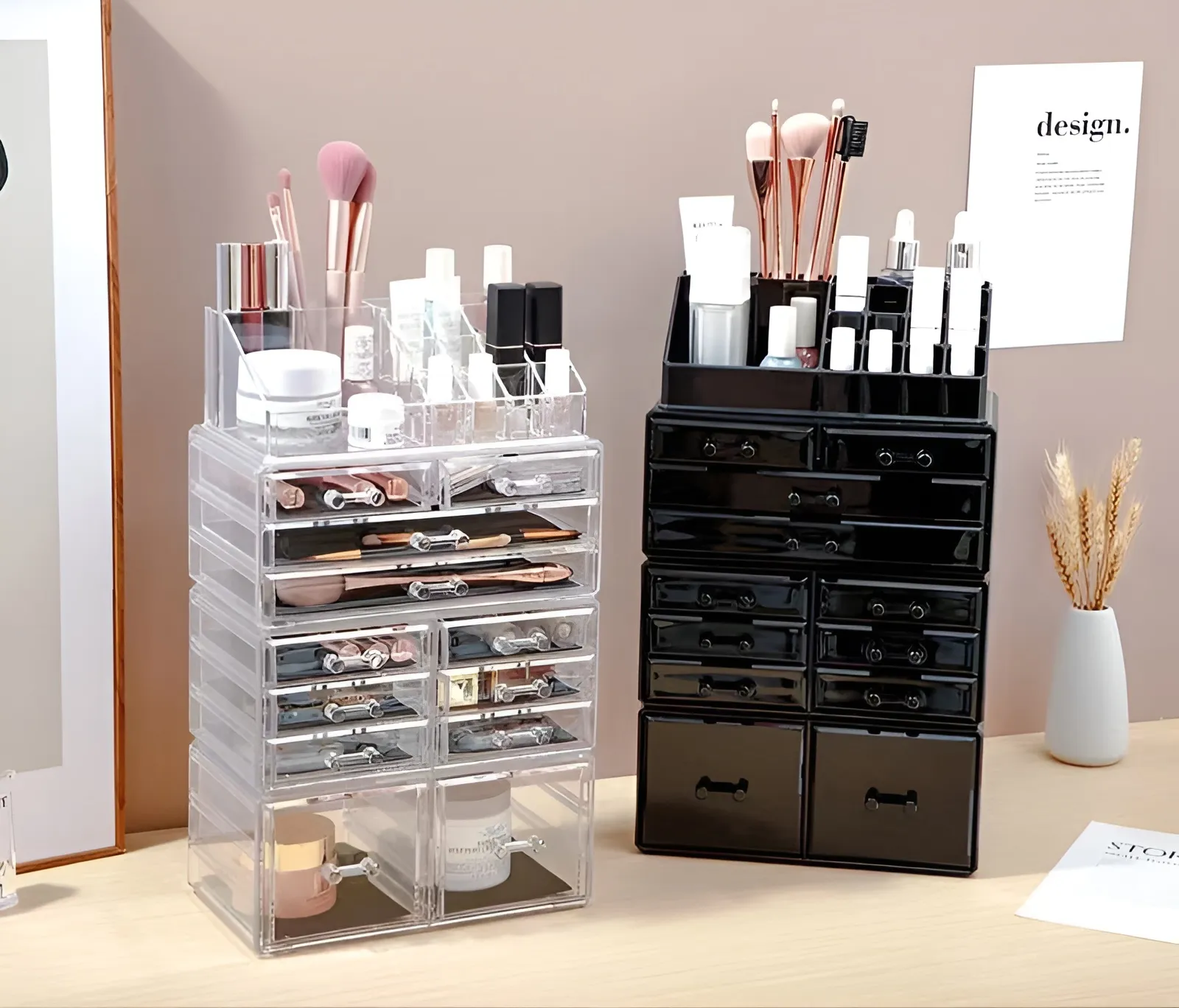 ארגונית קוסמטיקה ותכשיטים 4 חלקים